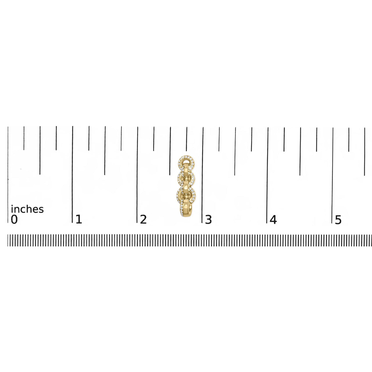 14K Yellow Gold Plated .925 Sterling Silver 1/2 Cttw Diamond Chain Link Drop Earrings (H-I Color, I1-I2 Clarity)