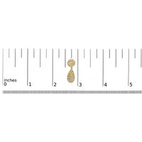 14K Yellow Gold Plated Sterling Silver 1/5 Cttw Diamond Teardrop Filigree Earrings (H-I Color, I1-I2 Clarity)