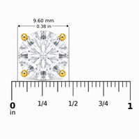 14K Gold Round Lab Grown Diamond Solitaire Stud Earrings with Screw Backs