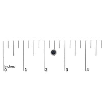 .925 Sterling Silver Round Brilliant-Cut Black Diamond Bezel-Set Stud Earrings with Screw Backs (Fancy Color-Enhanced, I2-I3 Clarity)
