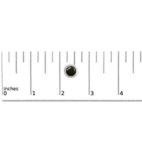 .925 Sterling Silver Round Brilliant-Cut Black Diamond Bezel-Set Stud Earrings with Screw Backs (Fancy Color-Enhanced, I2-I3 Clarity)