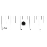 .925 Sterling Silver Round Brilliant-Cut Black Diamond Bezel-Set Stud Earrings with Screw Backs (Fancy Color-Enhanced, I2-I3 Clarity)