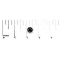 .925 Sterling Silver Round Brilliant-Cut Black Diamond Bezel-Set Stud Earrings with Screw Backs (Fancy Color-Enhanced, I2-I3 Clarity)
