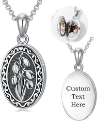 925 Sterling Silver Photo Locket Necklace