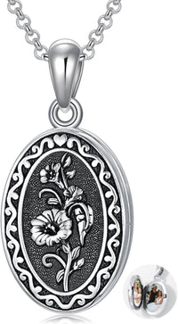 925 Sterling Silver Photo Locket Necklace