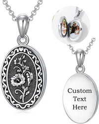 925 Sterling Silver Photo Locket Necklace