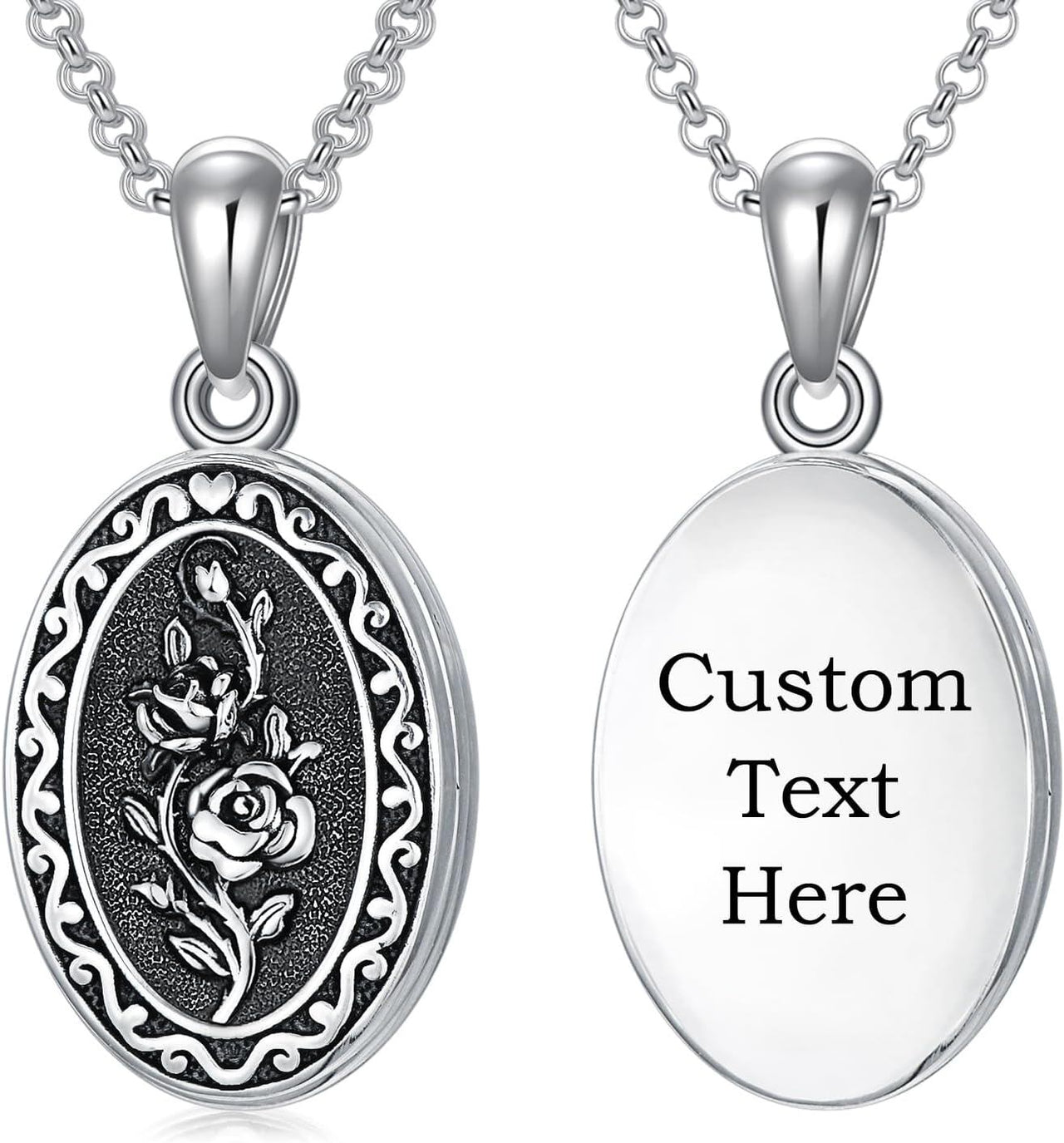 925 Sterling Silver Photo Locket Necklace