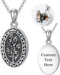 925 Sterling Silver Photo Locket Necklace