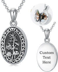 925 Sterling Silver Photo Locket Necklace