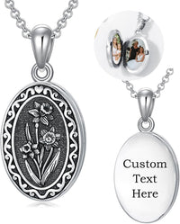 925 Sterling Silver Photo Locket Necklace