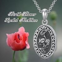 925 Sterling Silver Photo Locket Necklace
