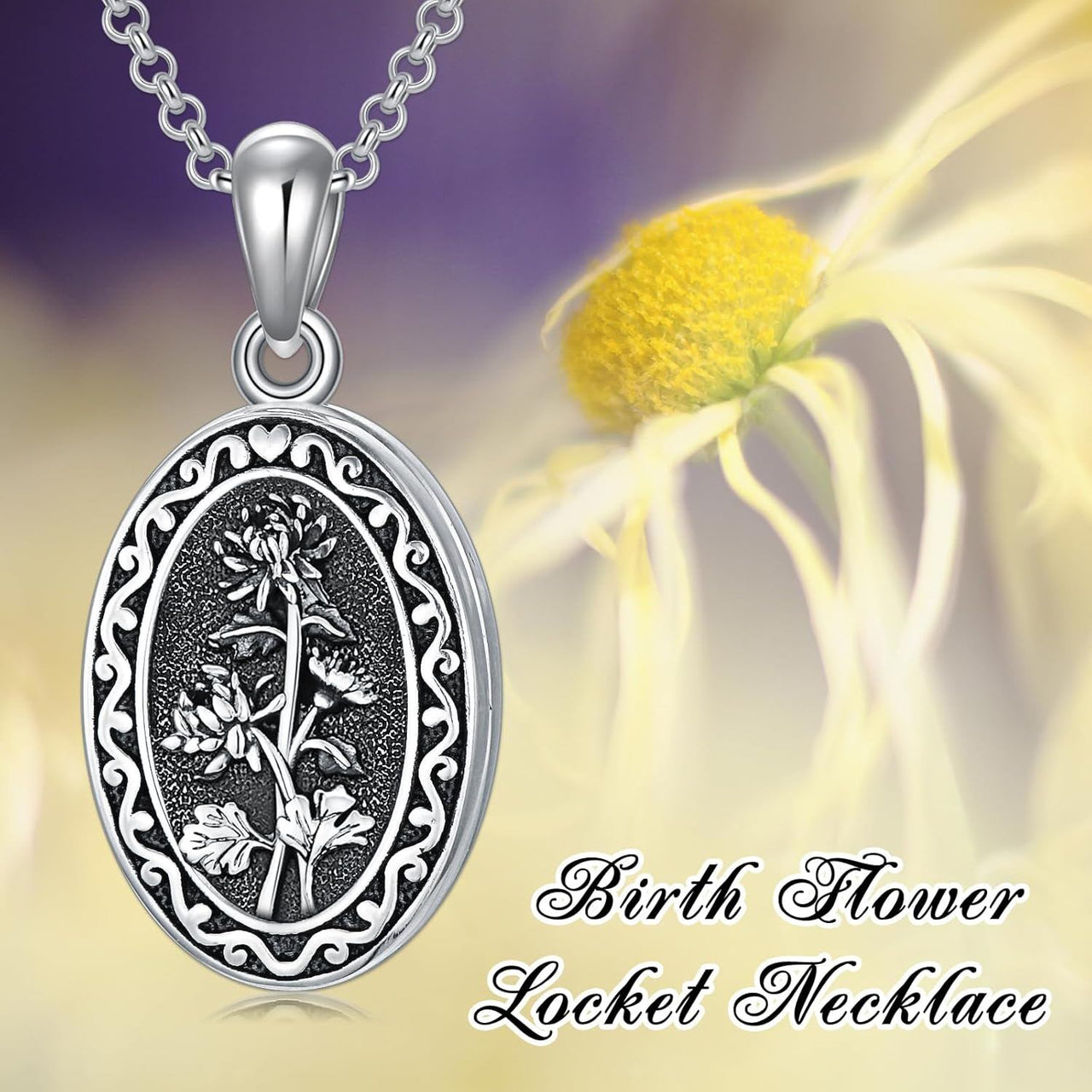 925 Sterling Silver Photo Locket Necklace