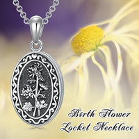 925 Sterling Silver Photo Locket Necklace