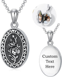 925 Sterling Silver Photo Locket Necklace