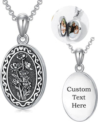 925 Sterling Silver Photo Locket Necklace