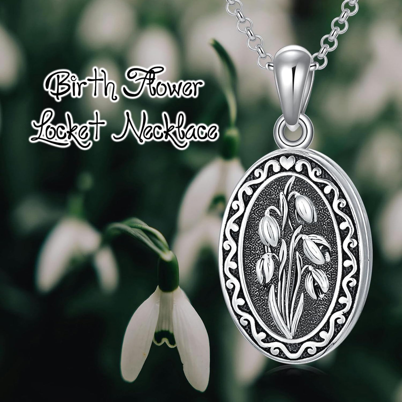 925 Sterling Silver Photo Locket Necklace