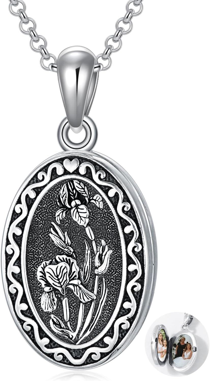 925 Sterling Silver Photo Locket Necklace