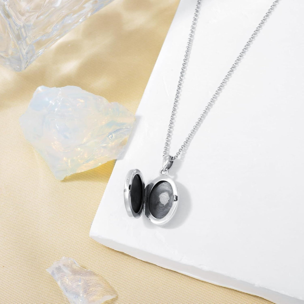 925 Sterling Silver Photo Locket Necklace