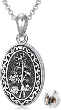 925 Sterling Silver Photo Locket Necklace