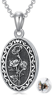 925 Sterling Silver Photo Locket Necklace