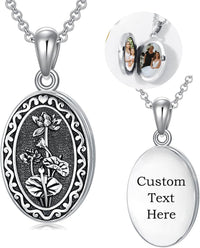925 Sterling Silver Photo Locket Necklace
