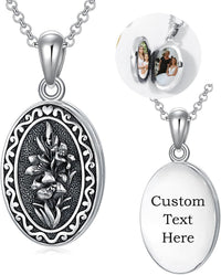 925 Sterling Silver Photo Locket Necklace