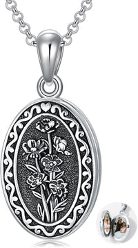 925 Sterling Silver Photo Locket Necklace