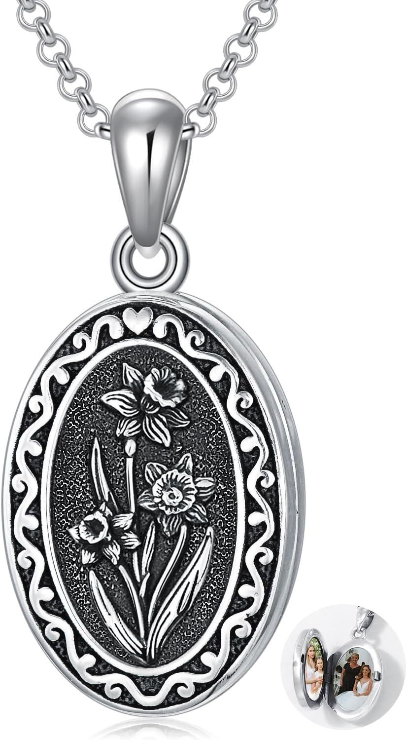 925 Sterling Silver Photo Locket Necklace