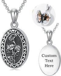 925 Sterling Silver Photo Locket Necklace
