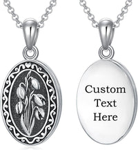 925 Sterling Silver Photo Locket Necklace