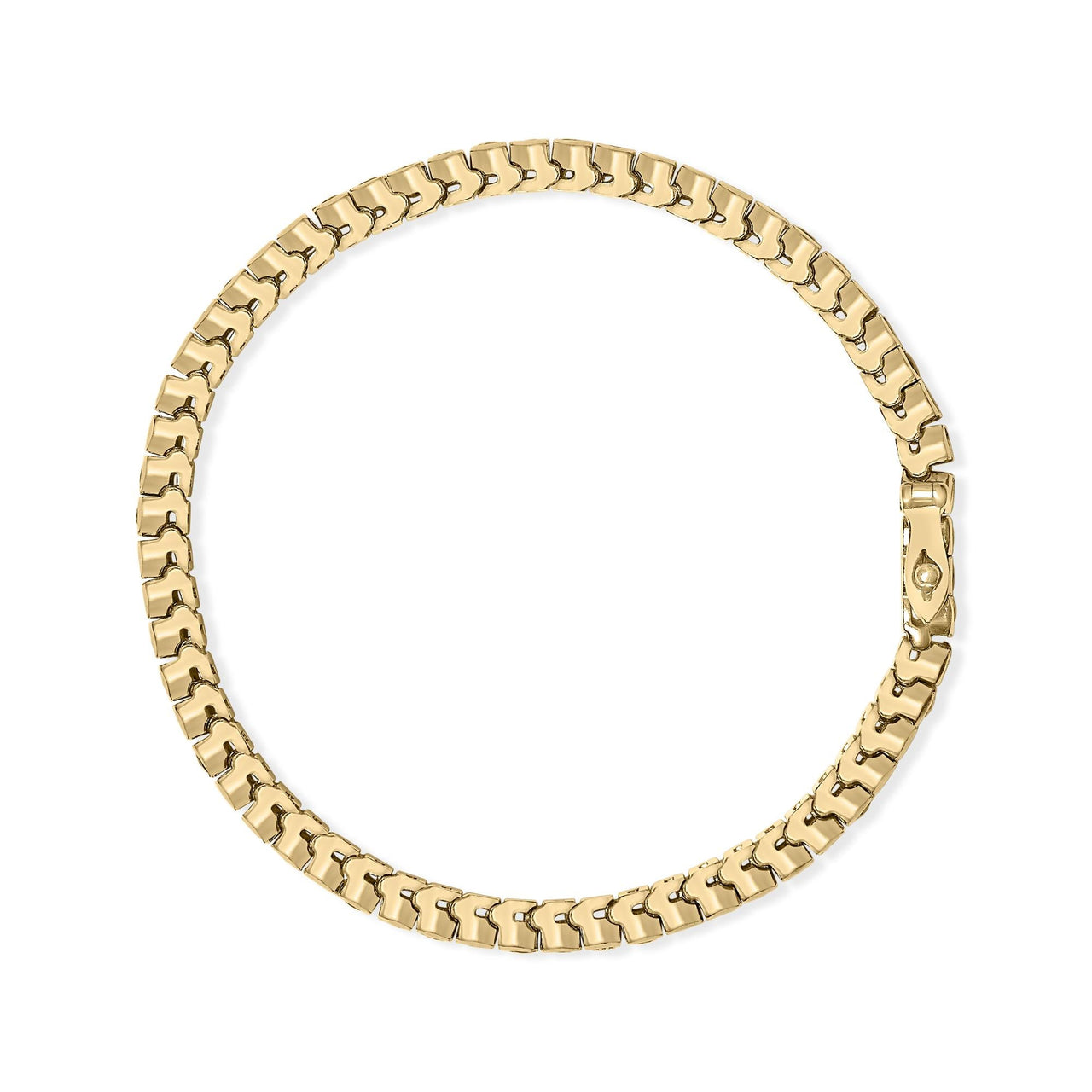 14K Yellow Gold 1 3/4 Cttw Diamond and 5.0 Cttw Blue Sapphire Bezel Set Tennis Bracelet (G-H Color, SI1-SI2 Clarity) - 7" Inches