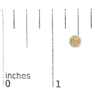10K Gold Gemstone and 1/6 Cttw Diamond Halo Stud Earring