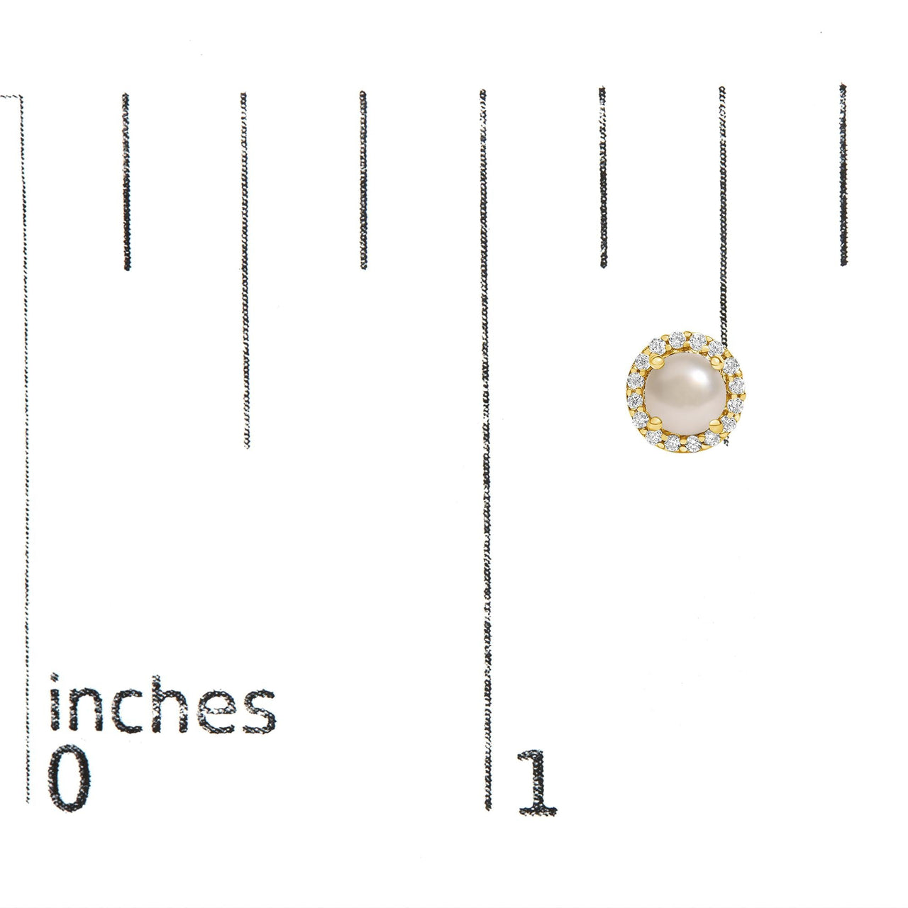 10K Gold Gemstone and 1/6 Cttw Diamond Halo Stud Earring
