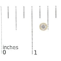 10K Gold Gemstone and 1/6 Cttw Diamond Halo Stud Earring