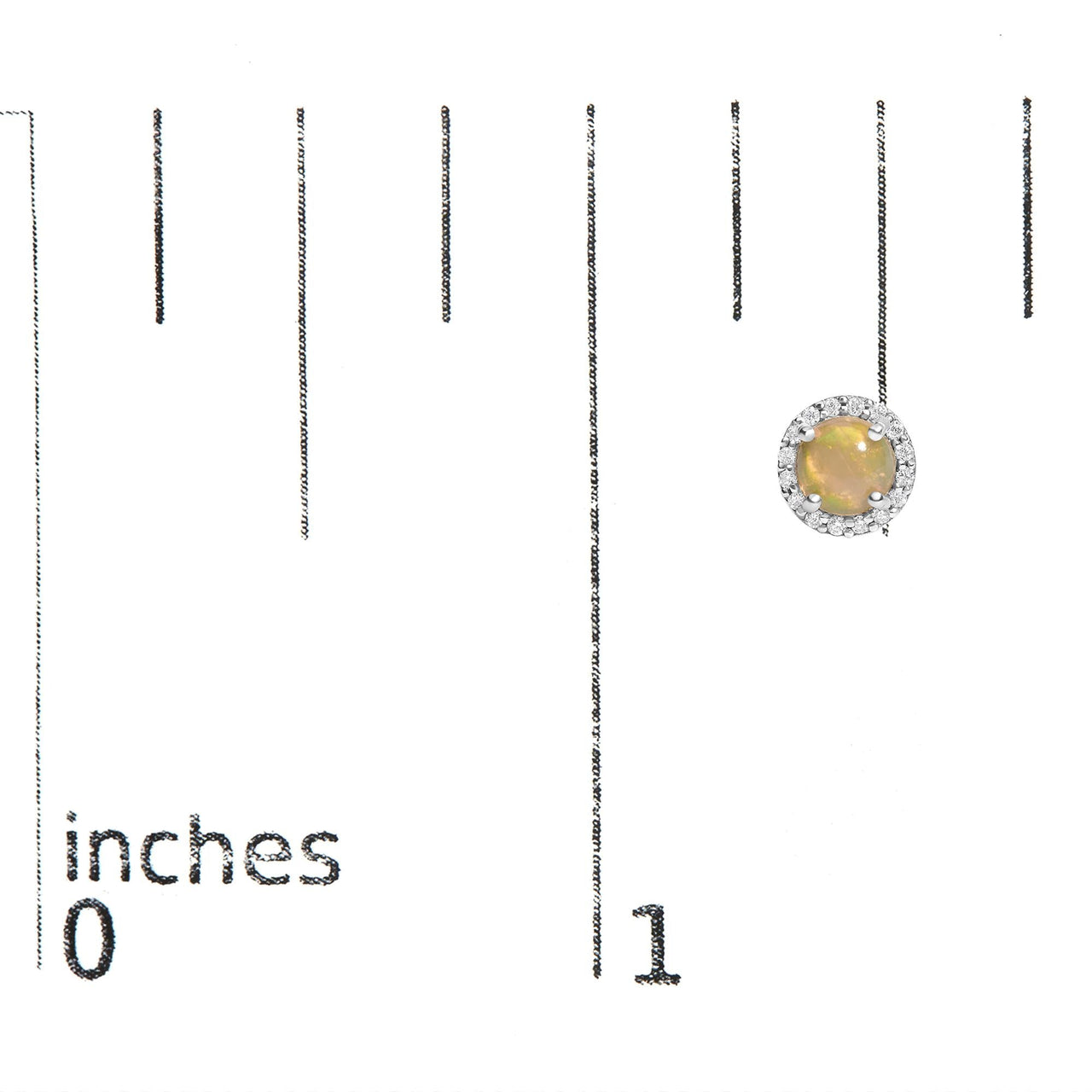 10K Gold Gemstone and 1/6 Cttw Diamond Halo Stud Earring