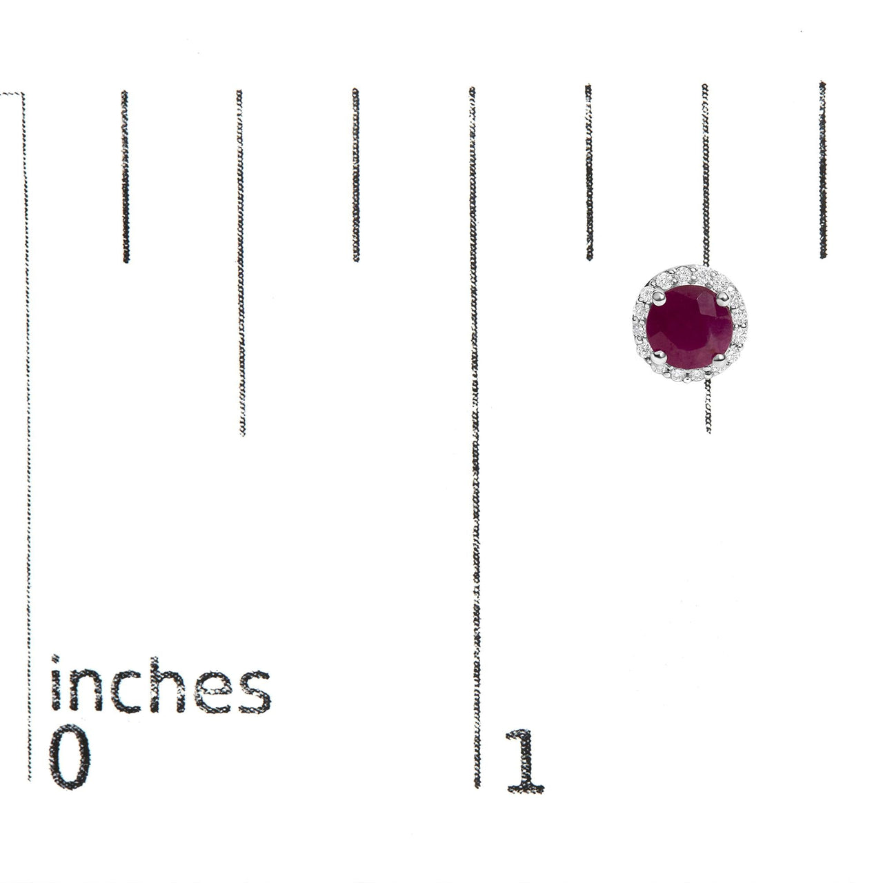 10K Gold Gemstone and 1/6 Cttw Diamond Halo Stud Earring