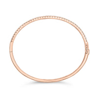14K Gold 1.00 Cttw Half Eternity Diamond Bangle Bracelet (G-H Color, SI2-I1 Clarity) - 7