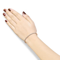 14K Gold 1.00 Cttw Half Eternity Diamond Bangle Bracelet (G-H Color, SI2-I1 Clarity) - 7