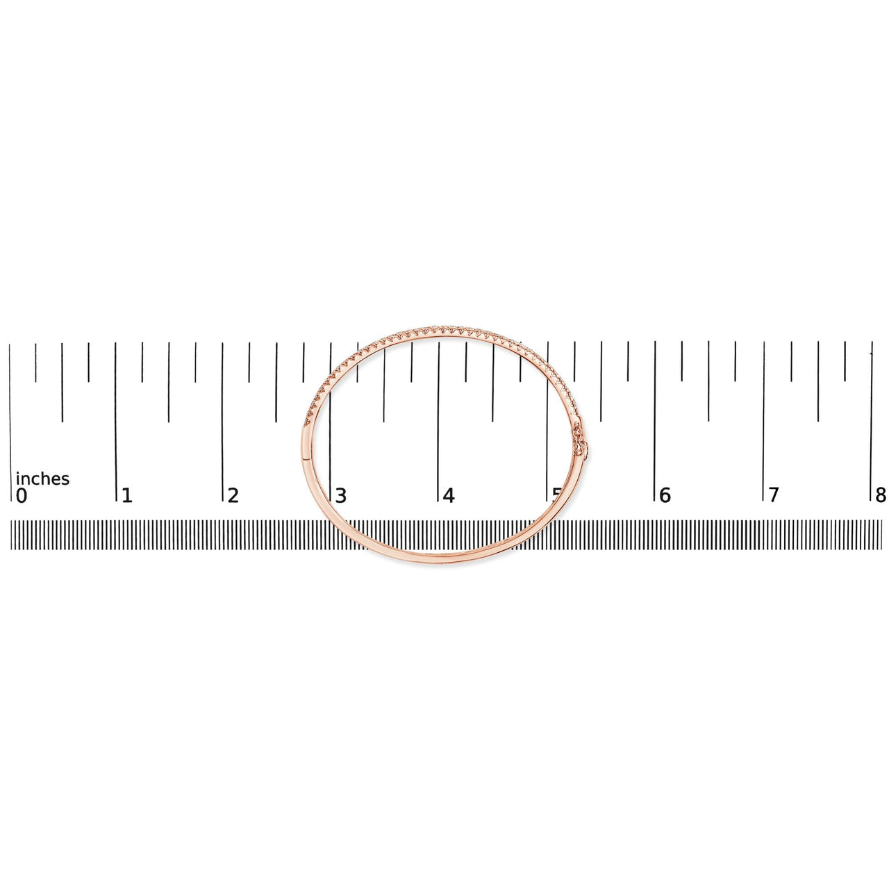14K Gold 1.00 Cttw Half Eternity Diamond Bangle Bracelet (G-H Color, SI2-I1 Clarity) - 7" Inches