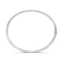 14K Gold 1.00 Cttw Half Eternity Diamond Bangle Bracelet (G-H Color, SI2-I1 Clarity) - 7