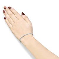 14K Gold 1.00 Cttw Half Eternity Diamond Bangle Bracelet (G-H Color, SI2-I1 Clarity) - 7
