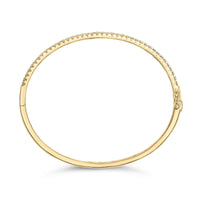 14K Gold 1.00 Cttw Half Eternity Diamond Bangle Bracelet (G-H Color, SI2-I1 Clarity) - 7