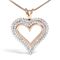.925 Sterling Silver Diamond Heart 18