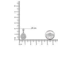 10K Gold 1/2 Cttw Round and Bagutte-Cut Diamond Teardrop 18