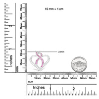 14K White Gold 1ct. TGW Diamond And Pink Sapphire Gemstone Pendant Necklace (G-H, SI2-I1)
