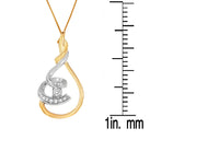 Espira 10K Two-Tone Yellow & White 1/6 Cttw Brilliant-Cut Diamond Layered Spiral 18