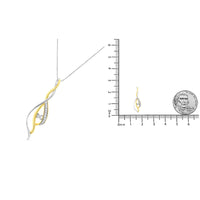 10K Yellow and White Gold Round Cut Diamond Accent Cascade 18