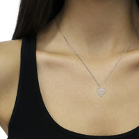 .925 Sterling Silver 1/3 Cttw Diamond Miracle-Set Open Heart 18