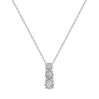 .925 Sterling Silver Diamond Accented Three Circle Frame 18