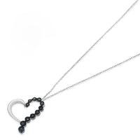 .925 Sterling Silver 1/10 Cttw Diamond Miracle-Set Open Heart 18